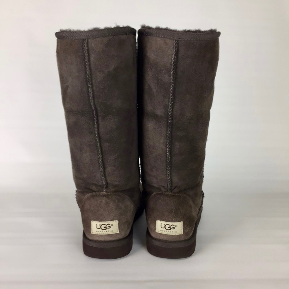 UGG Classic Tall 5815 Brown Shearling Boots 8 - Picture 4 of 14